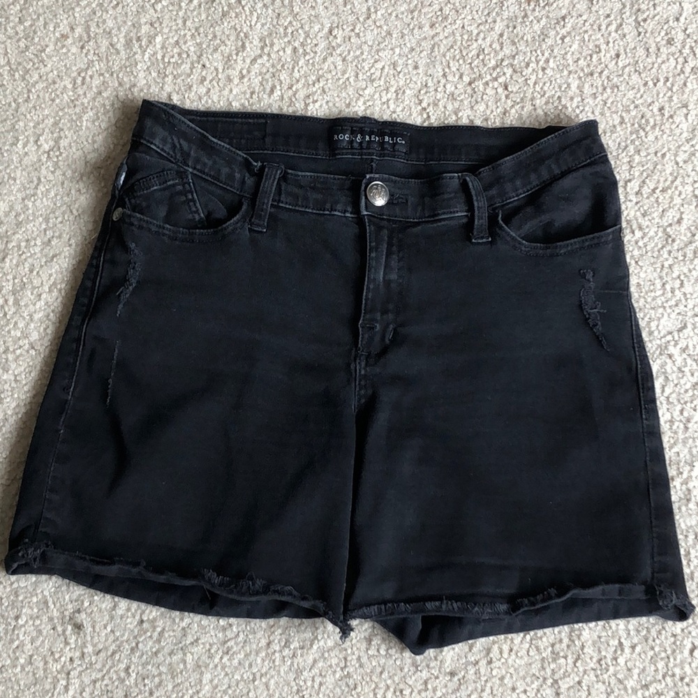 Rock & Republic Bumpershoot Distressed Cutoffs 12 Jorts